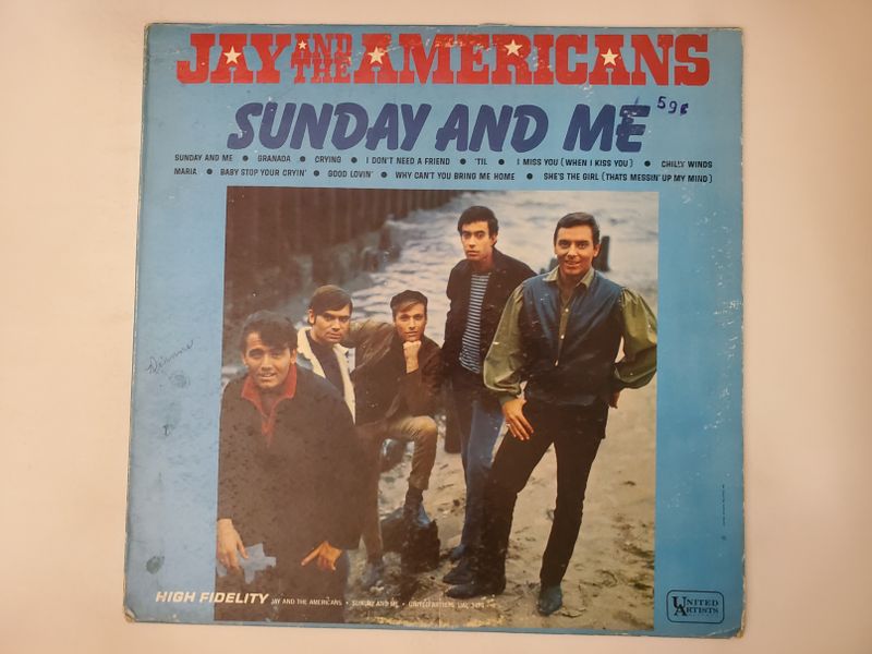 Jay and the Americans Sunday and Me vinyl record